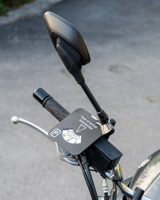 Låsbar P-skiva för motorcykel och moped